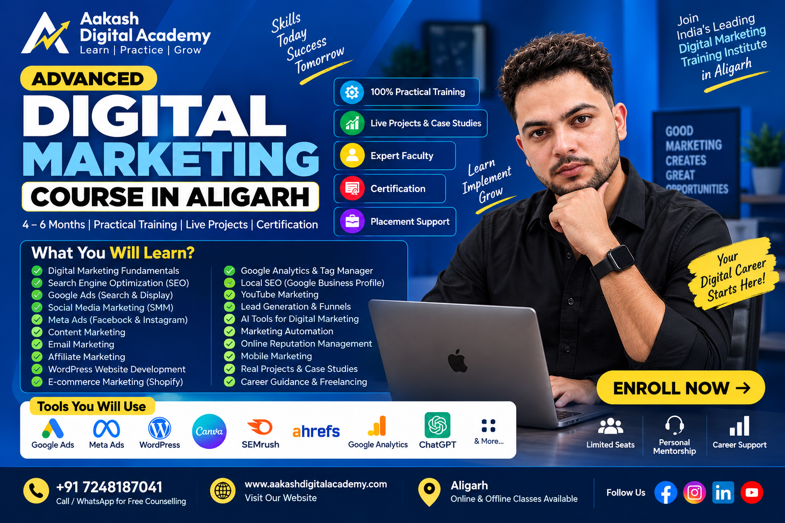 Digital Marketing Course in Aligarh at Akash Digital Academy