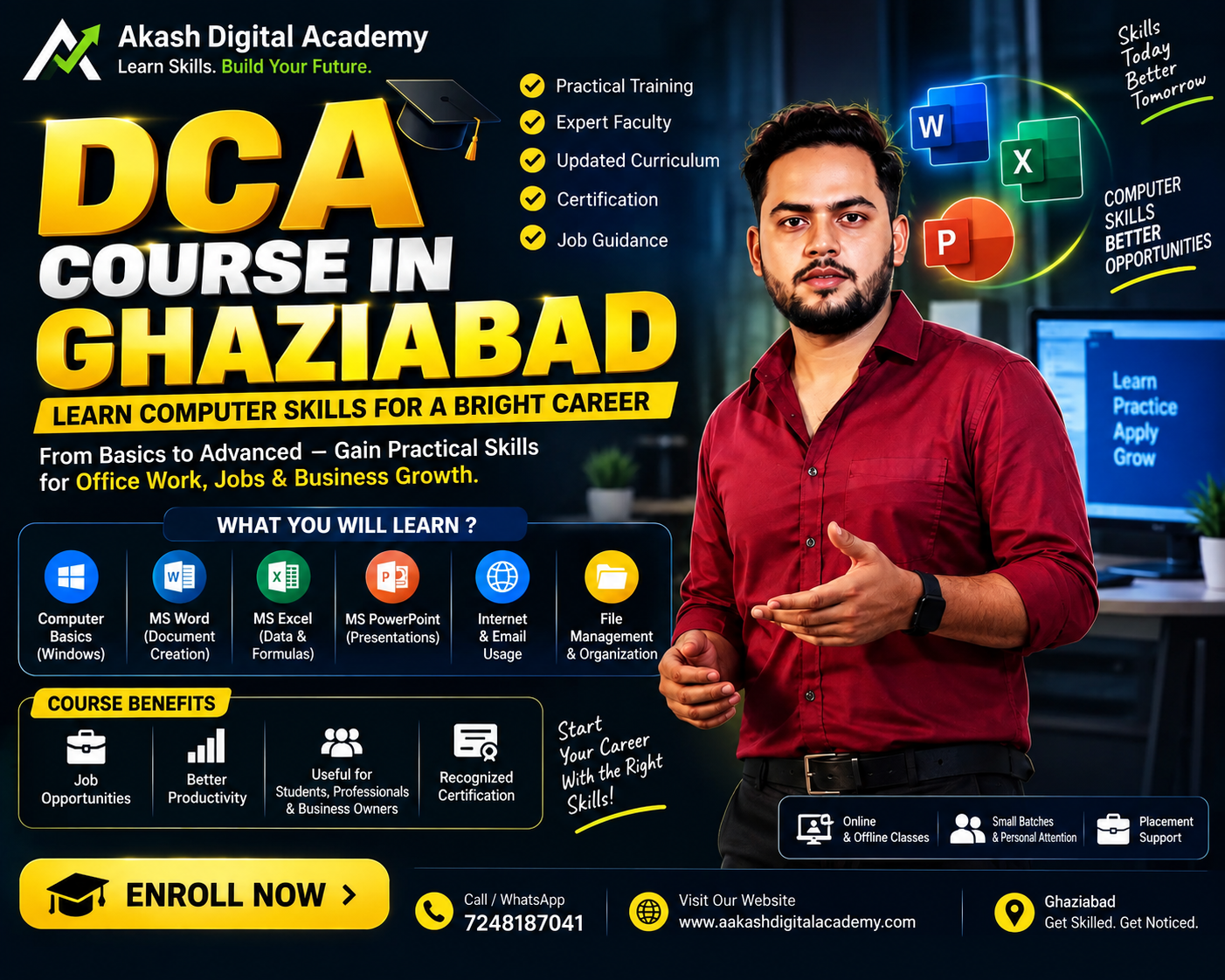 DCA in Ghaziabad at Akash Digital Academy
